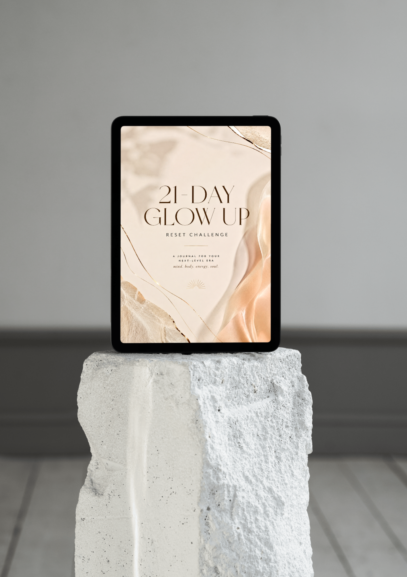 21-Day Glow Up Reset Challenge | Premium Digital Self-Care & Wellness Journal by Aura Planners | Aesthetic iPad Planner PDF